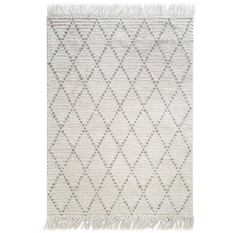 Alfombra Lana Nagpur 170 x 240 cm Blanco