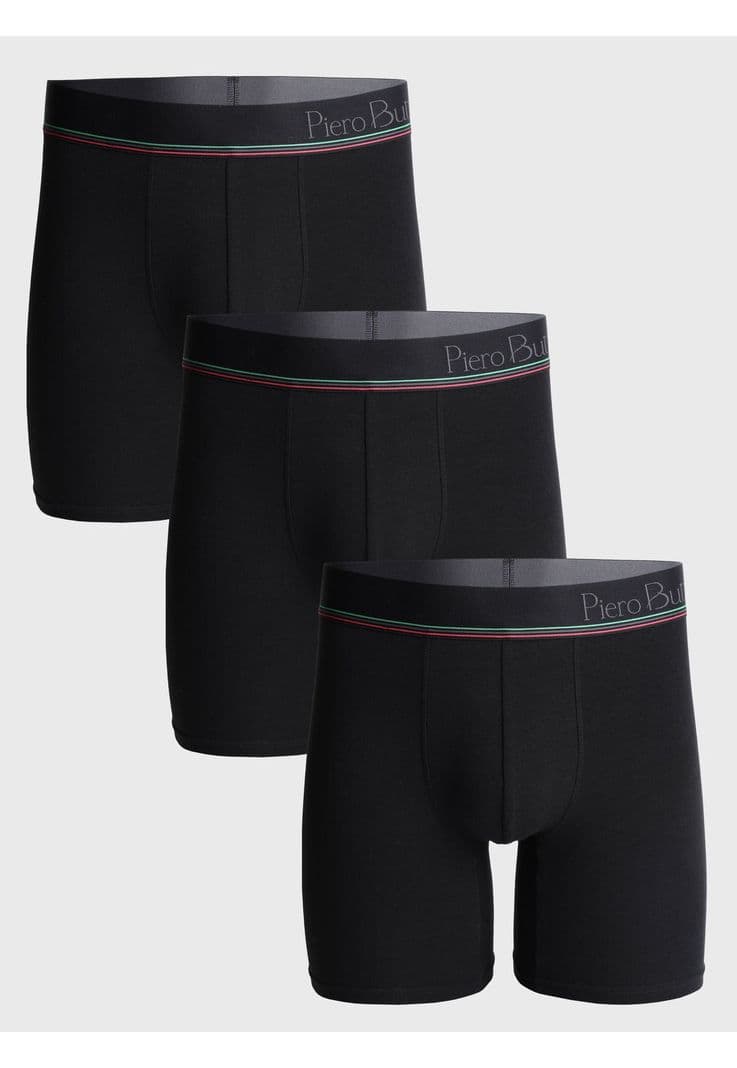 Boxer 3 Unidades Liso Negro Piero Butti PBBO310NE S
