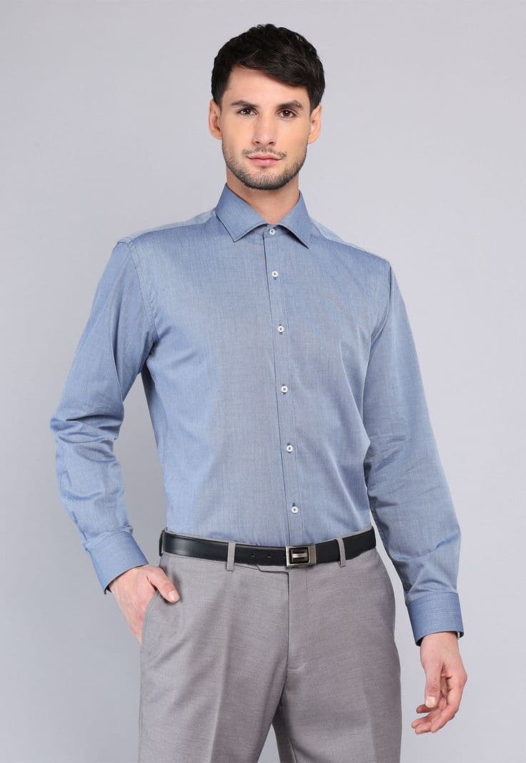 Camisa Formal Texturada Van Heusen VHCM432AZ Azul 18 34
