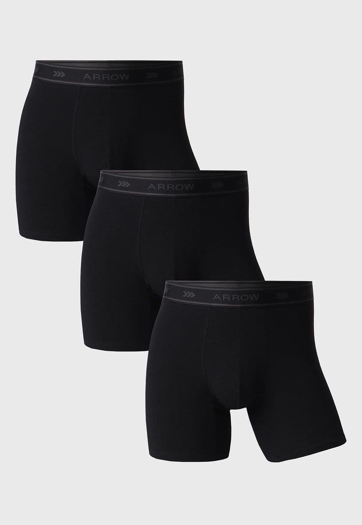Boxer 3 Unidades Liso Arrow BOT3001SU Negro M