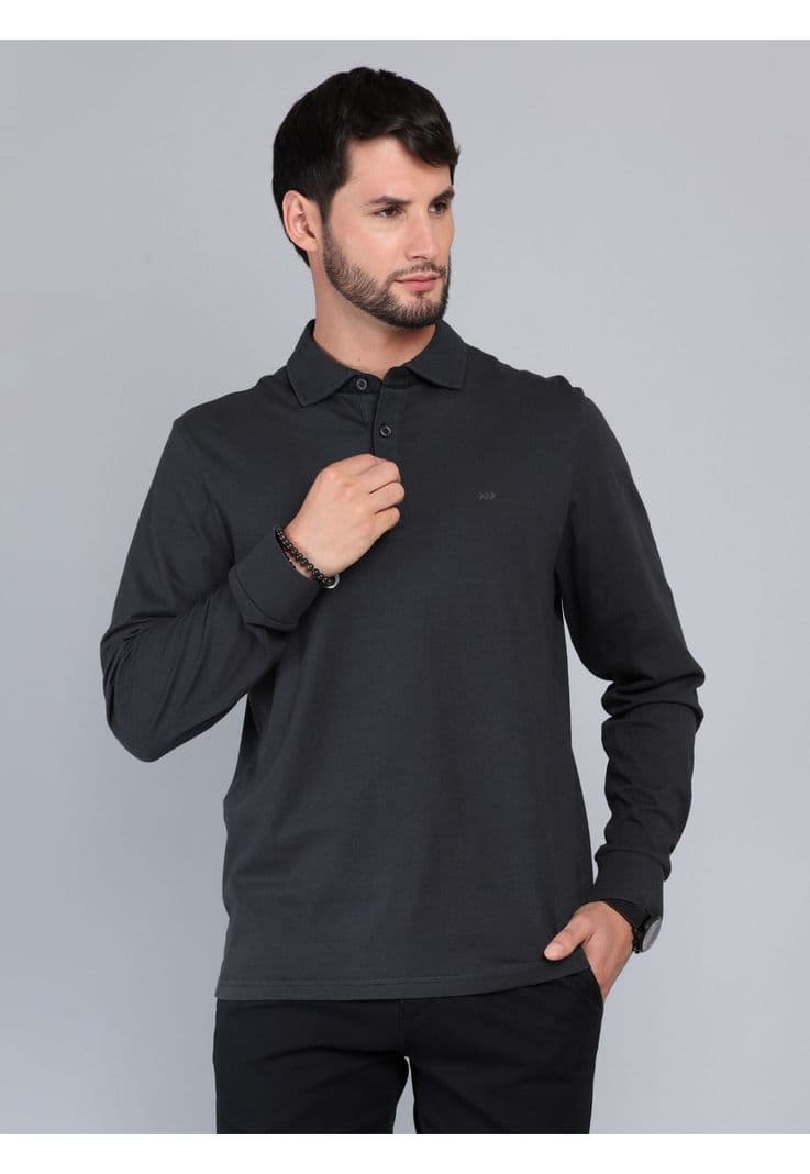 Polera Lisa Stone Wash Regular Fit Negro Arrow PO33071NE XXL