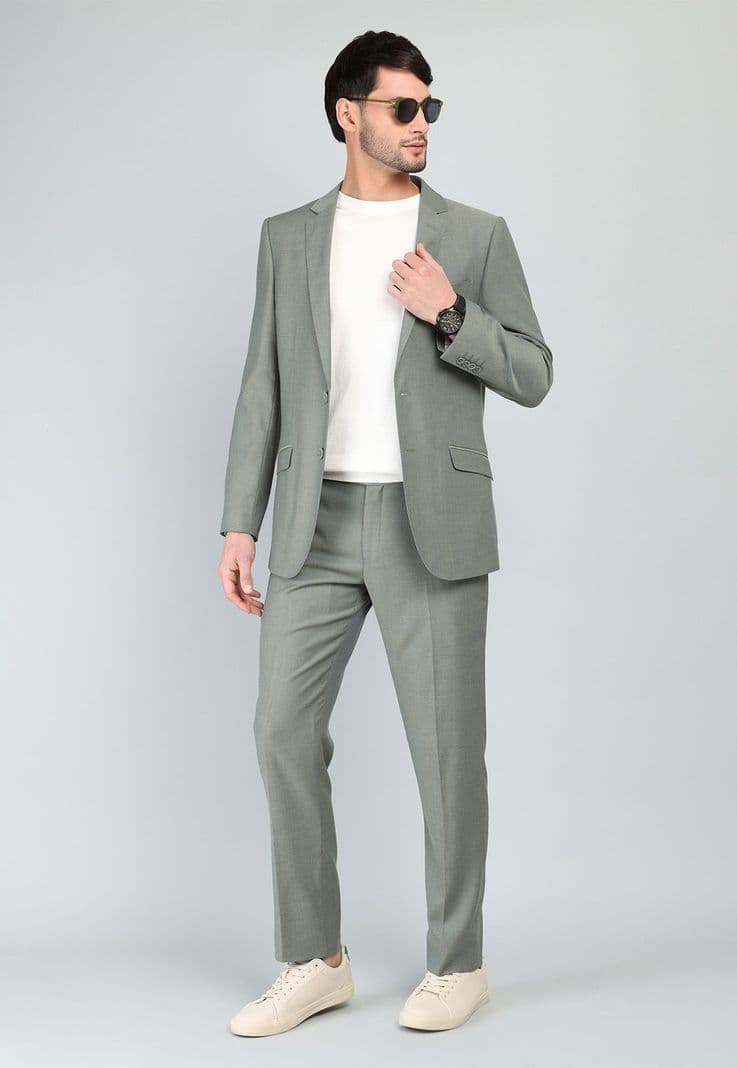 Traje Texturado Spandex Arrow Verde 40
