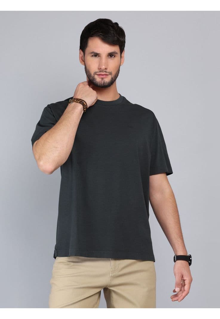Polera Lisa Stone Wash Regular Fit Negro Arrow PO33074NE S