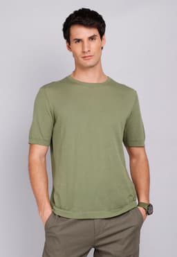 Polera Tejida Cuello Redondo Arrow PO32046OL Verde Olivo S