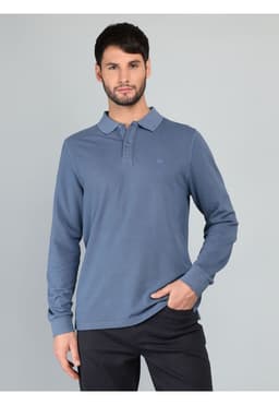 Polera Pique Stone Wash Regular Fit Azul Arrow PO33072AZ S