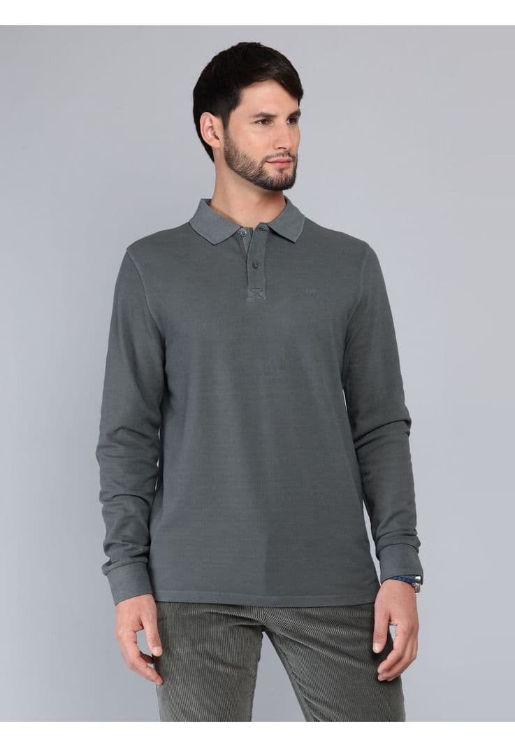 Polera Pique Stone Wash Regular Fit Gris Oscuro Arrow PO33072GO XL