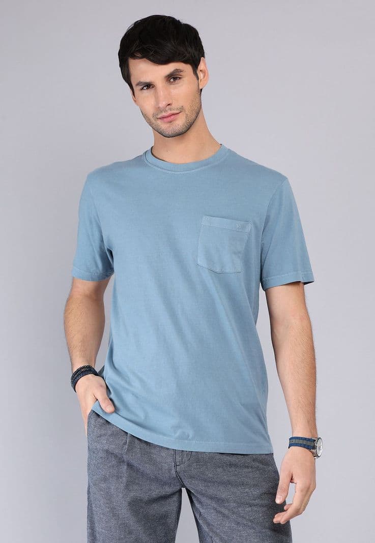 Polera Cuello Redondo Stone Wash Arrow PO32016DE Acero L