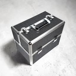 Maleta Organizador de Maquillaje Modelo Exclusivo Negro Con Brillos