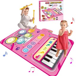 Alfombra De Bateria De Piano Musical 2 En 1 Para Nina ROSA