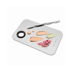 Paleta Mezcladora De Acero Maquillaje Manicure + espatula