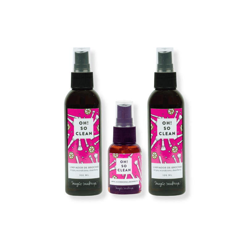 Pack 3 limpiadores de brochas 2x100ml + 35ml Magic Makeup