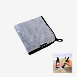 Toalla limpiadora de brochas microfibra 40x40 Magic Makeup Gris