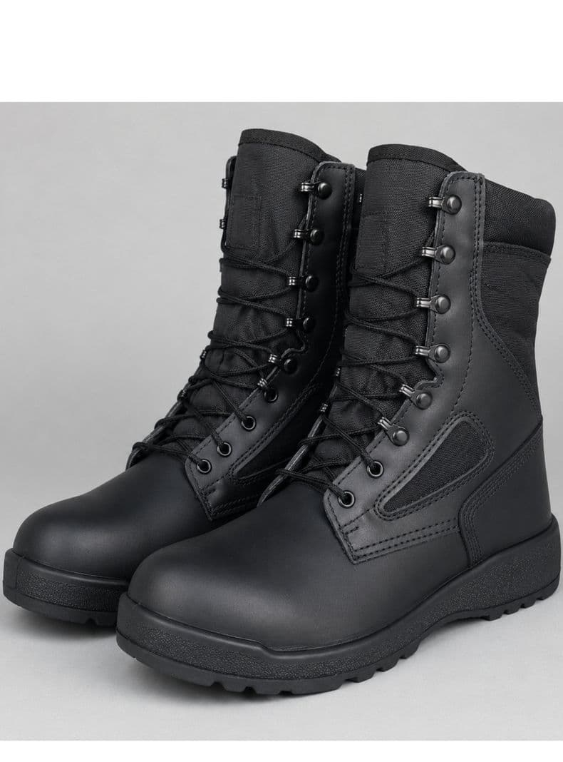 Botas Militares Tacticas Cana Alta Resistentes Seguridad Trabajo Negro 42