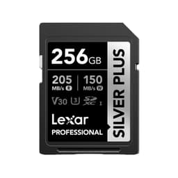 Memoria Sd Lexar Silver Plus 256gb 205mb s Uhs i U3 V30 4k Plata