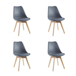Pack x4 Sillas de Comedor Tulip Gris Midtown