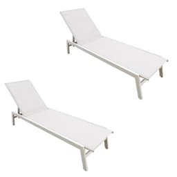 Juego de Reposeras Aluminio Blanco X2 Midtown XL