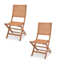 Juego De 2 Sillas Exterior Madera Kingsbury Midtown Cafe Claro