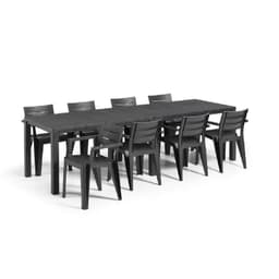 Mesa De Terraza Plastica Julie Doble Keter Grafito