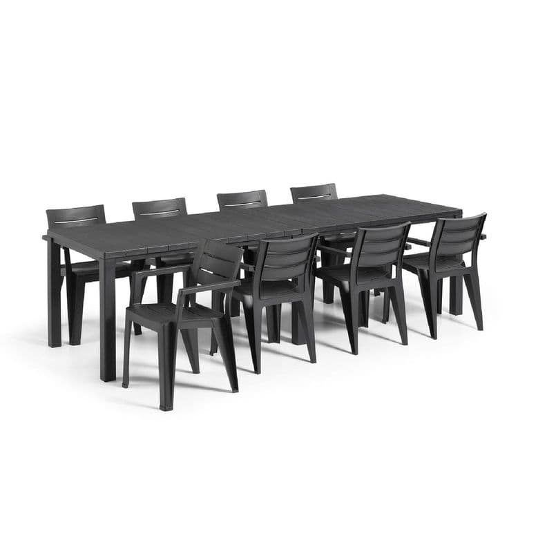 Mesa De Terraza Plastica Julie Doble Keter Grafito