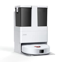 Robot aspiradora JONR T5 Lite con base de secado y lavado de mopa, dos mopas giratorias, LDS
