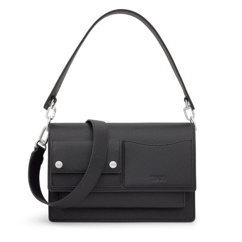 Bandolera mediana negro Audree Pockets