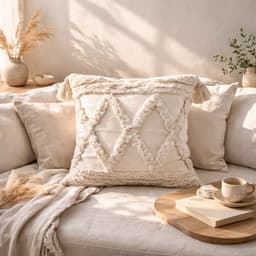 Funda De Cojin 45 x 45 Boho Geo Beige