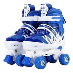 Patines 4 Ruedas Ajustable Artisticos Azul Para Ninos M