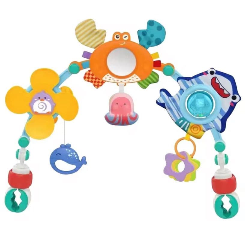 Arco Movil Multiuso Estimulacion Bebe Coche-cuna-sillas Animales marinos