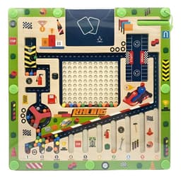 Tablero De Encaje Y Puzzle Magnetico Autos Juego Didactico