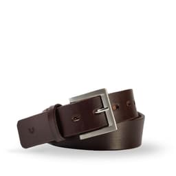 Cinturon Hombre De Cuero Liso Casual Cafe Veroz 105 CM