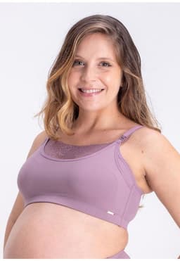 Sosten Lactancia Semi Encaje Lila 2Rios L