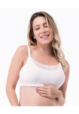 Sosten Lactancia Semi Encaje Blanco 2Rios XXL