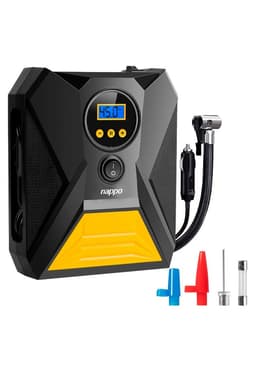 Compresor de Aire Portatil Nappo Digital 120W Inflado Rapido Negro