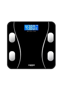 Balanza Nappo Body Fat Smart Bluetooth Display LCD 180Kg Negro