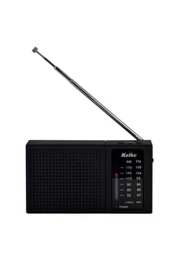 Radio Portatil Kolke AM/FM con Antena y Conector 3.5mm Negro