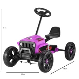 Gokart racing con protector a pedales lila