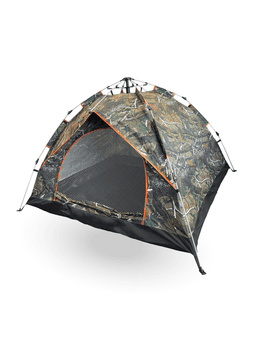 Carpa Autoarmable con doble puerta diseno camuflaje Verde