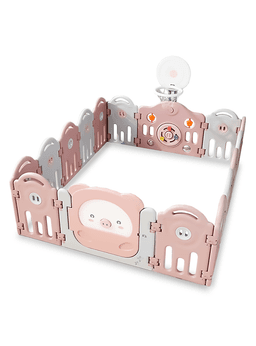 Corral para bebe Rosado modelo 14+2 paneles