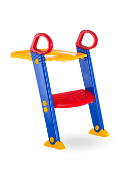 Adaptador de Bano con Escalera para Ninos Azul