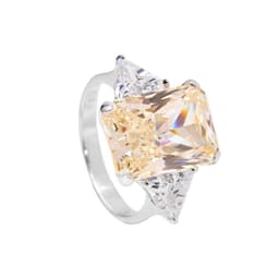 ANILLO CIRCON AMARILLO RECTANGULAR, CZ #14