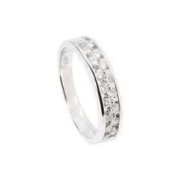 Anillo medio cintillo Oro blanco Talla 17