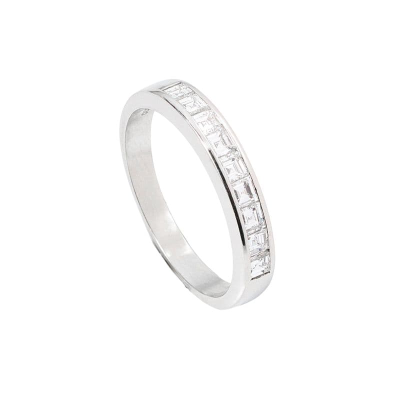 Anillo medio cintillo Platino Talla 17