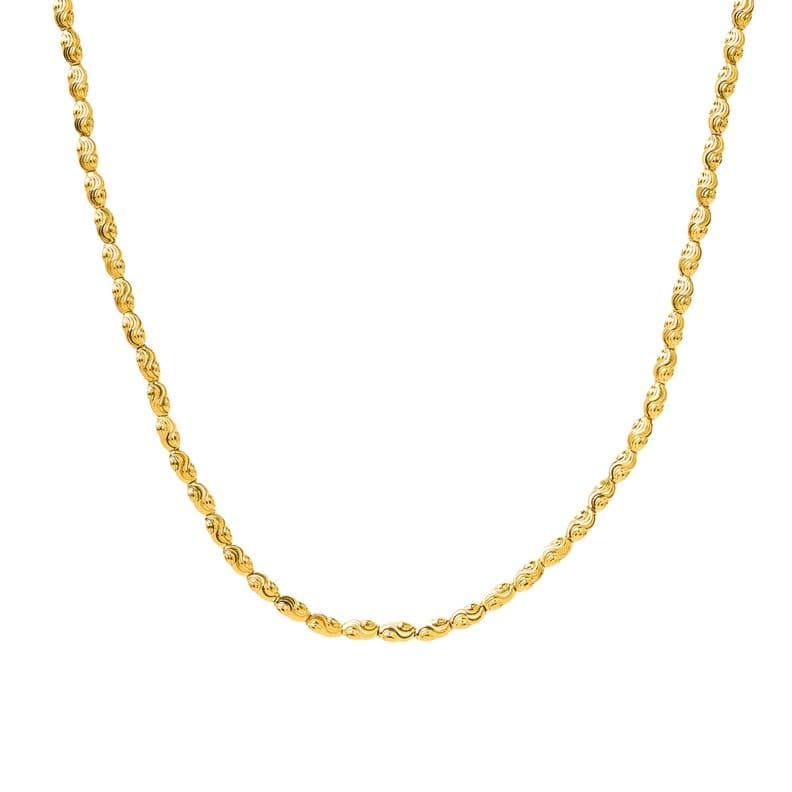 COLLAR DE ORO AMARILLO 18 KTS DIAMANTADO