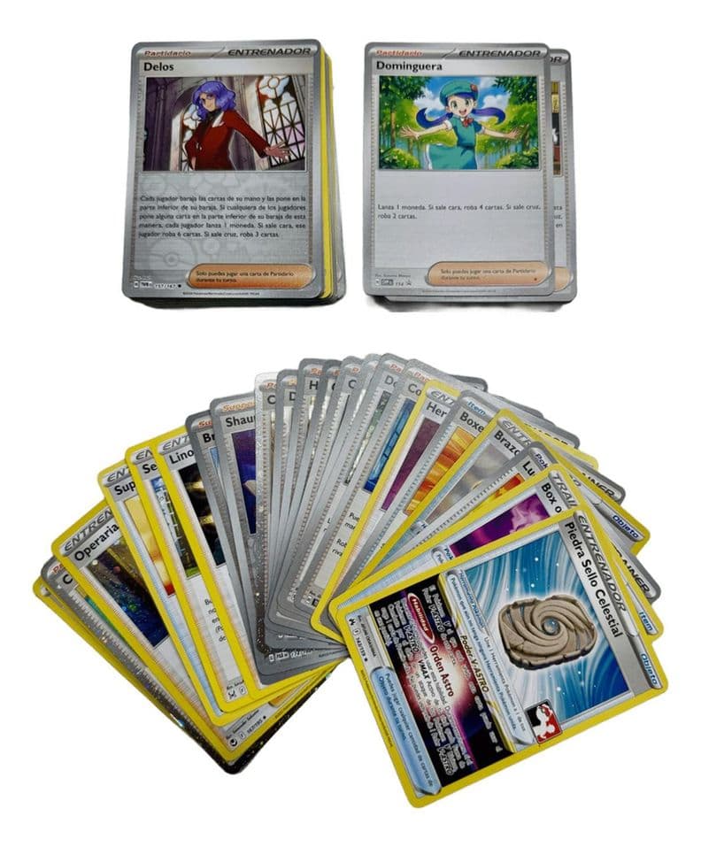 Cartas Originales Pokemon 50 Entrenadores Sin Repetir Azul