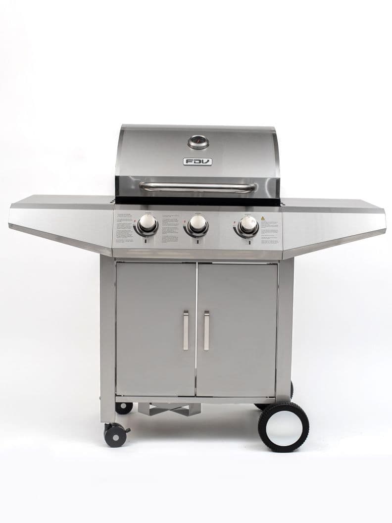 Parrilla gas FDV Essence 3Q Acero