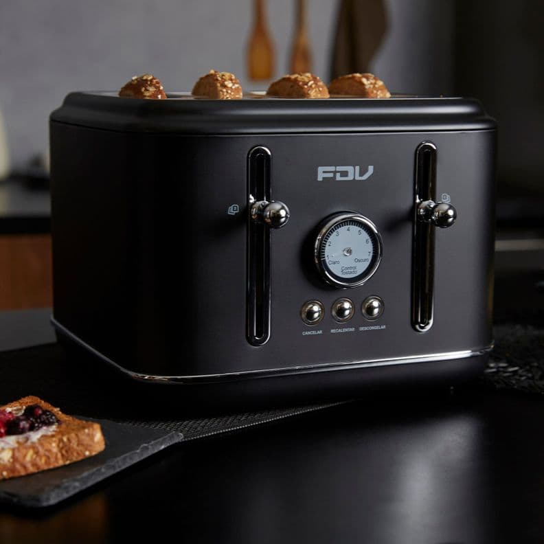 Tostador 4 Rebanadas Iconic Black FDV Negro