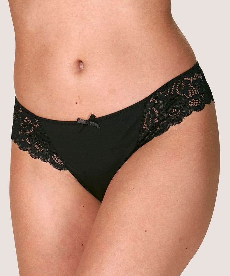 Calzon Algodon Encaje Lady Genny | Comodidad Elegante Negro L