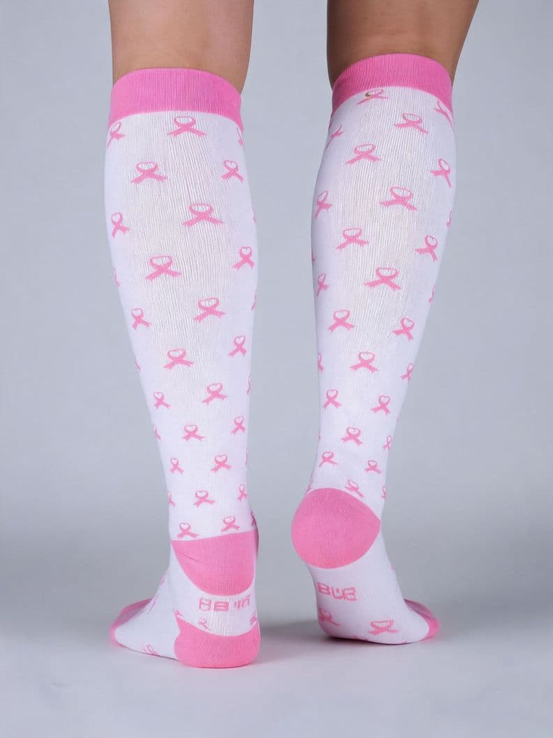 Bucaneras Compresion Lazos Rosados | Descanso Garantizado Blanco L-XL