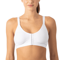 Sosten Deportivo Apertura Frontal Algodon Mujer Lady Genny Blanco 32B