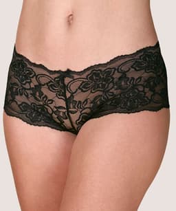 Calzon Tiro Bajo Poliamida Encaje Mujer LADY GENNY Negro S
